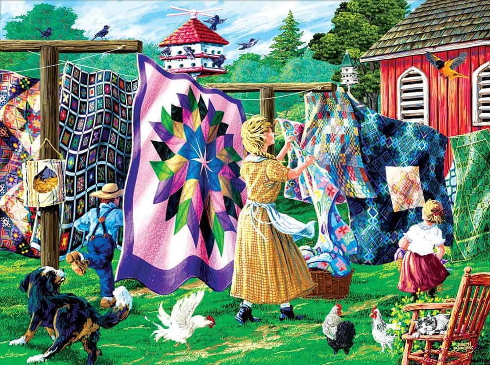 SunsOut Puzzle 1000 dílků Joseph Burgess - Quilter's Clothesline - obrázek 1