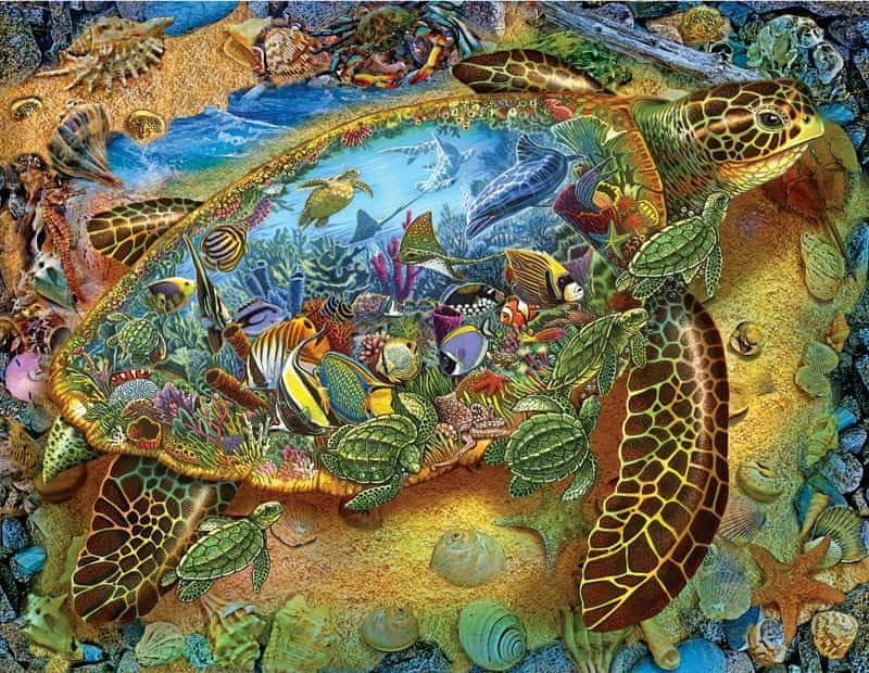 SunsOut Puzzle 1000 dílků Lewis T. Johnson - Sea Turtle World - obrázek 1