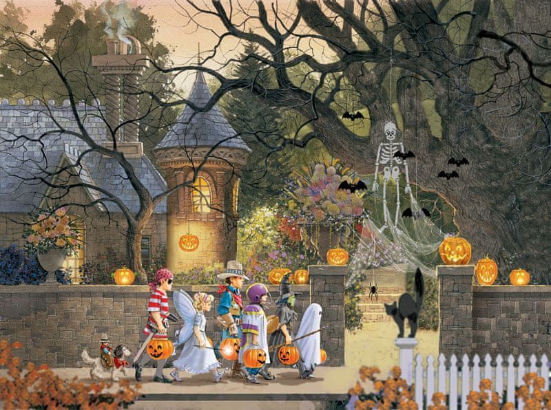 SunsOut Puzzle 1000 dílků Doug Laird - Friends on Halloween - obrázek 1
