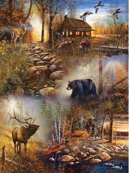 SunsOut Puzzle 1000 dílků Jim Hansel - Forest Collage - obrázek 1