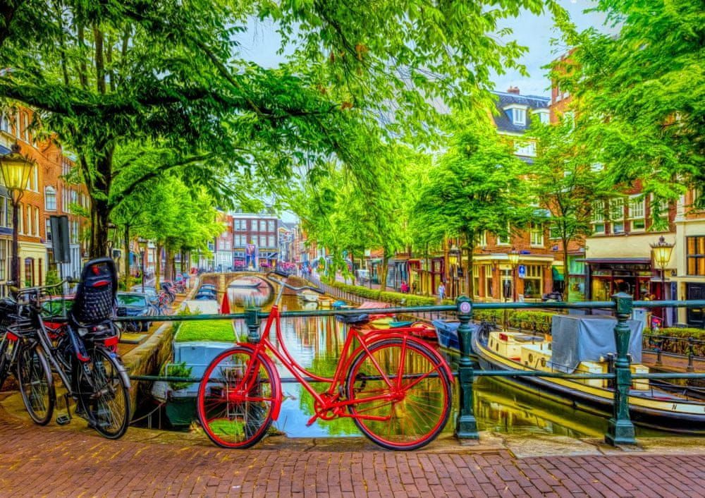 Blue Bird Puzzle 1000 dílků The Red Bike in Amsterdam - obrázek 1