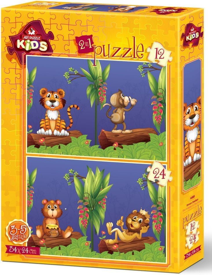 Art puzzle 2 Puzzles - The Friends in The Forest - obrázek 1