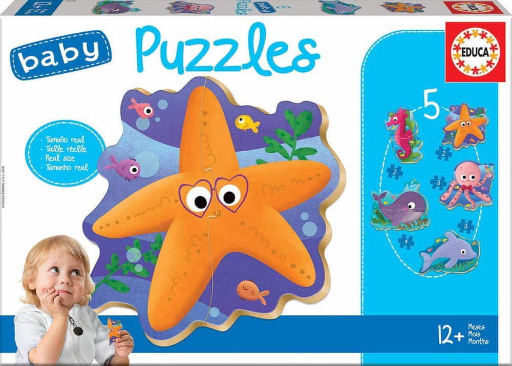 EDUCA Baby Podvodní svět 5v1 2-4 dílky - obrázek 1