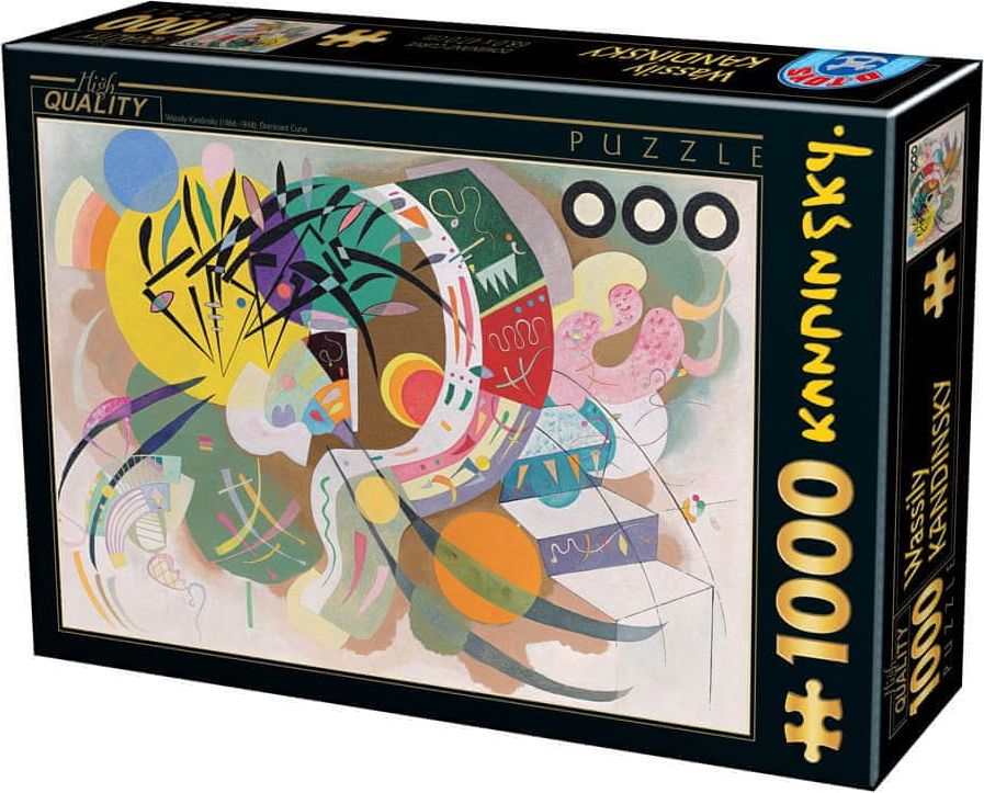 D-Toys Puzzle 1000 dílků Vassily Kandinsky - Dominant Curve - obrázek 1