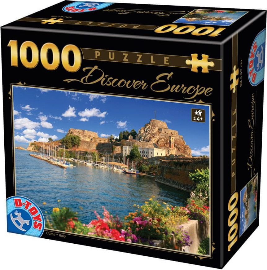 D-Toys Puzzle 1000 dílků Discover Europe - Como, Italy - obrázek 1