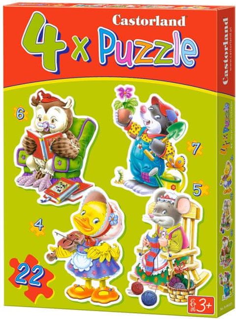 Castorland Jigsaw Puzzles - 4, 5, 6, 7 dílků - Progressive Puzzle - 4 in 1 - Pla - obrázek 1