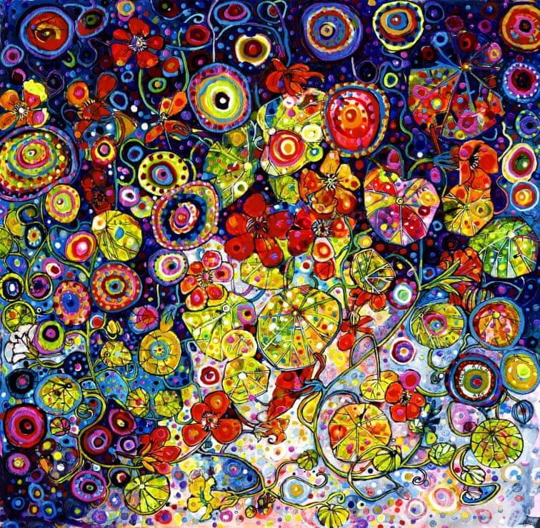 Grafika Puzzle 1500 dílků Sally Rich - Nasturtions - obrázek 1