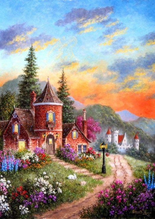 Grafika Puzzle 1000 dílků Dennis Lewan - Castle Ridge Manor - obrázek 1
