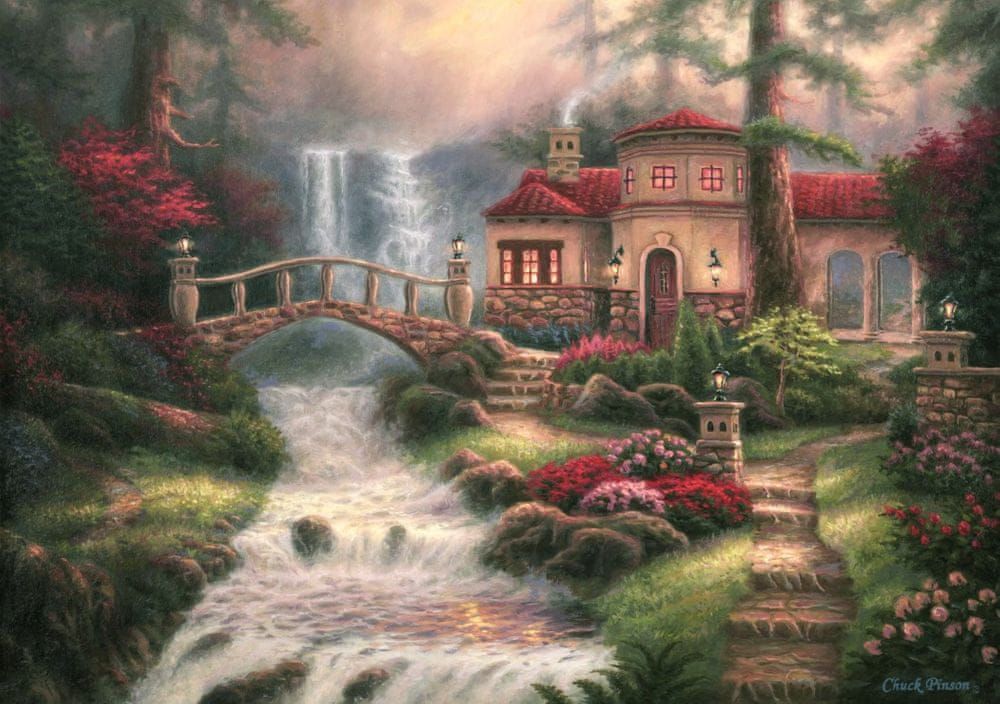 Grafika Puzzle 1500 dílků Chuck Pinson - Sierra River Falls - obrázek 1