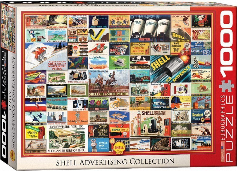 EuroGraphics Puzzle 1000 dílků Collage - Shell Advertising Collection - obrázek 1