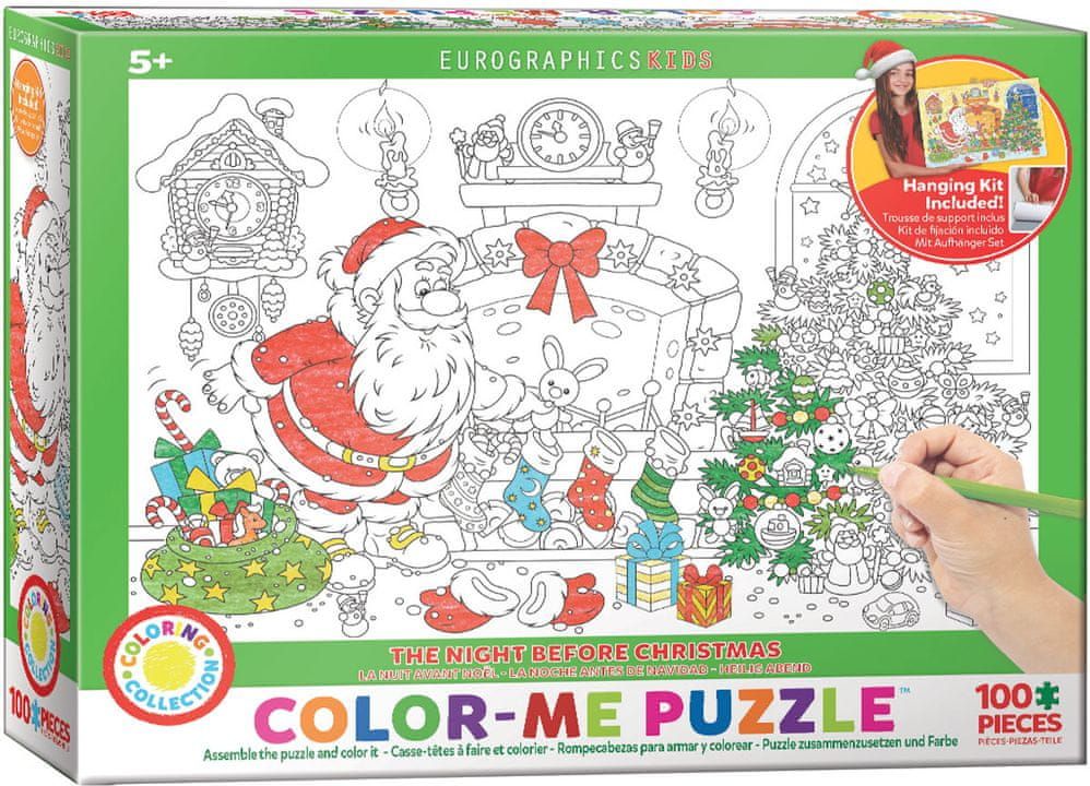 EuroGraphics Puzzle 100 dílků Color Me - The Night Before Christmas - obrázek 1