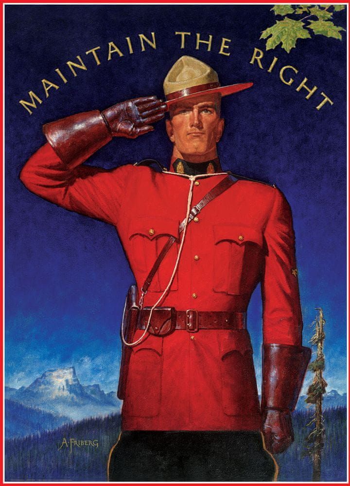 EuroGraphics Puzzle 1000 dílků Royal Canadian Mounted Police - Maintain the Right - obrázek 1