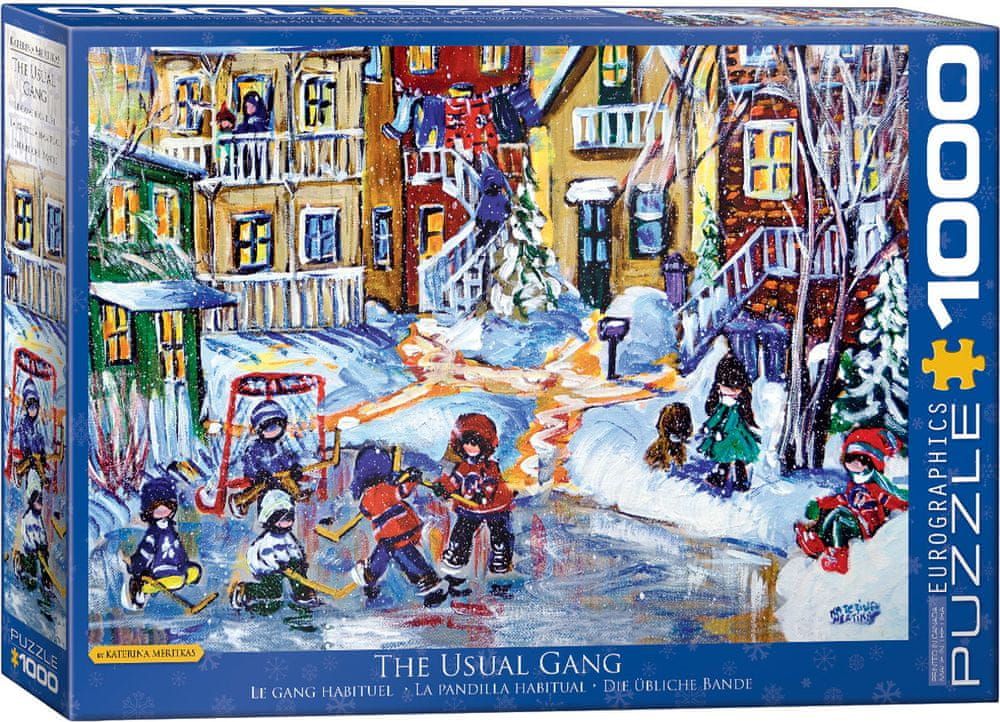 EuroGraphics Puzzle 1000 dílků Katerina Mertikas - The Usual Gang - obrázek 1