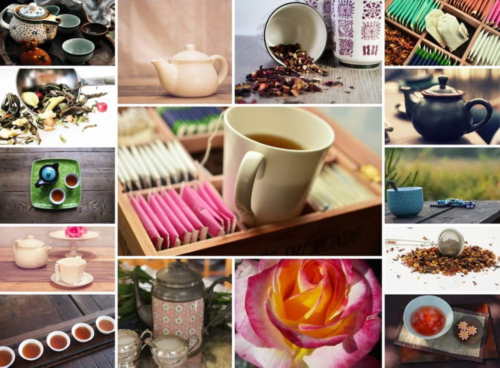 Grafika Puzzle 2000 dílků Collage - Teas - obrázek 1