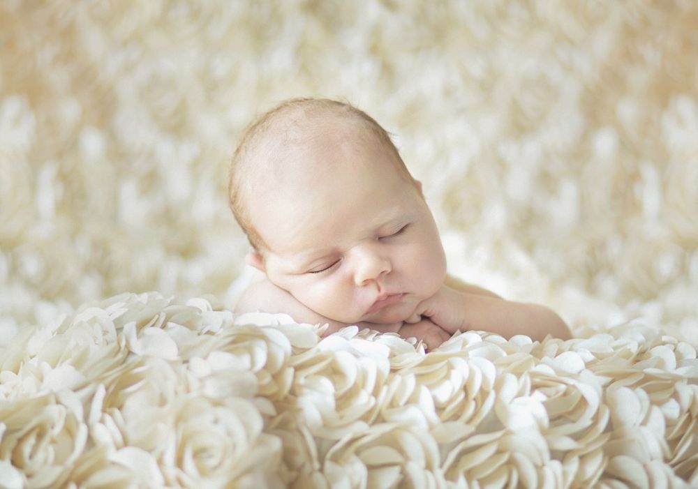 Grafika Puzzle 1000 dílků Konrad Bak: Baby sleeping in the Roses - obrázek 1