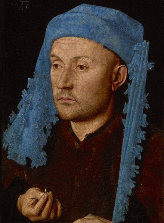 Grafika Puzzle 2000 dílků Jan van Eyck - Portrait of a Man with a Blue Chaper - obrázek 1