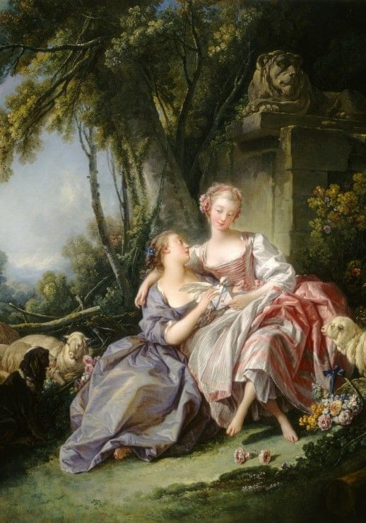 Grafika Puzzle 1000 dílků François Boucher : The Love Letter, 1750 - obrázek 1