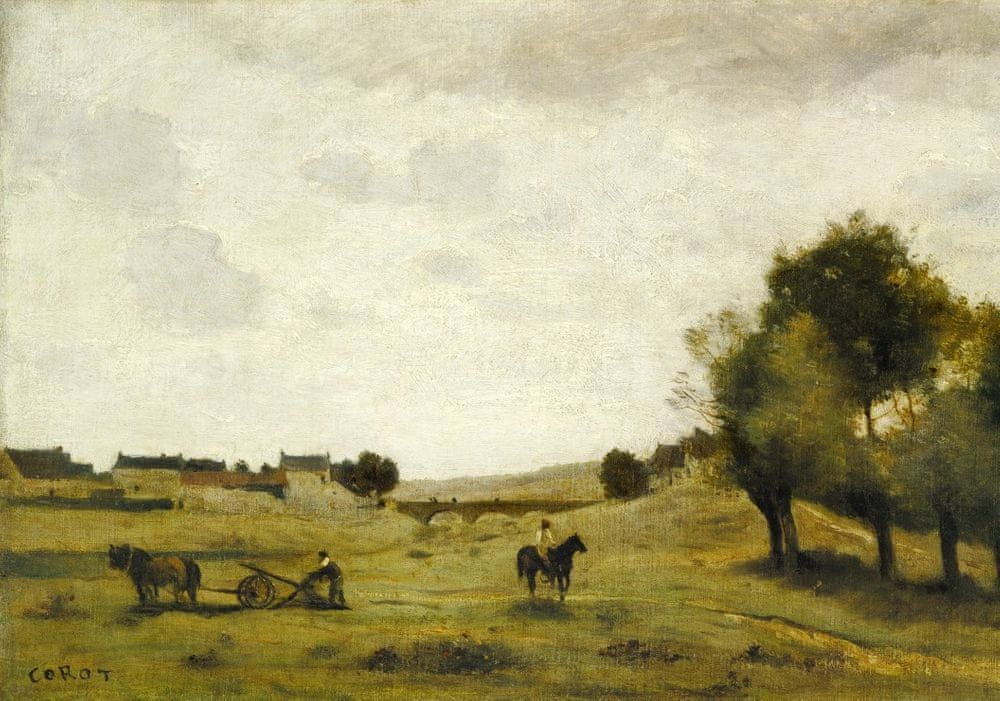 Grafika Puzzle 1000 dílků Jean-Baptiste-Camille Corot: View near Epernon, 185 - obrázek 1