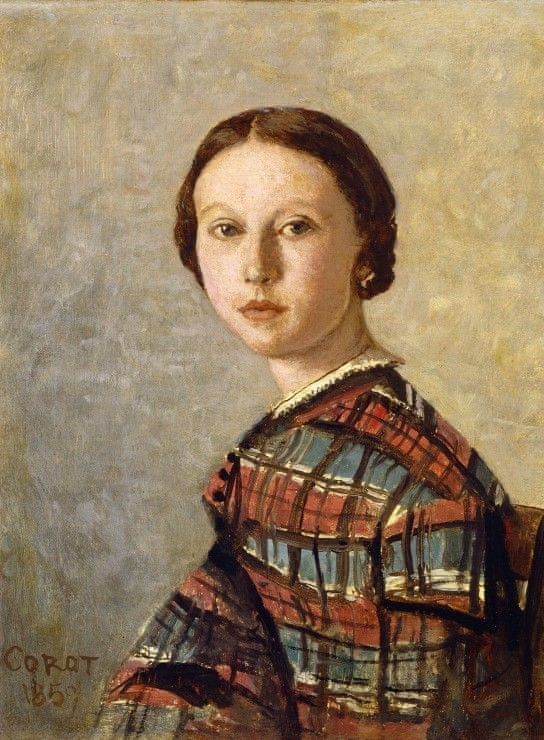 Grafika Puzzle 2000 dílků Jean-Baptiste-Camille Corot: Portrait of a Young Gi - obrázek 1