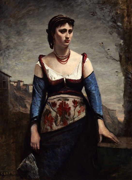 Grafika Puzzle 2000 dílků Jean-Baptiste-Camille Corot : Agostina, 1866 - obrázek 1
