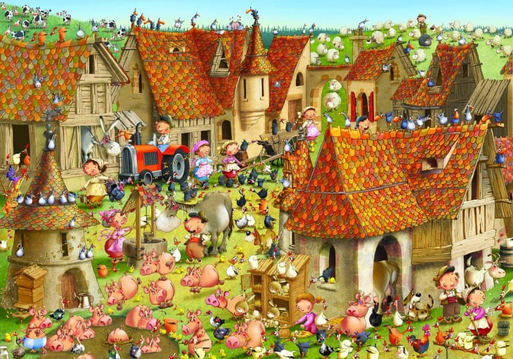 Grafika Puzzle 1000 dílků François Ruyer - Farm - obrázek 1