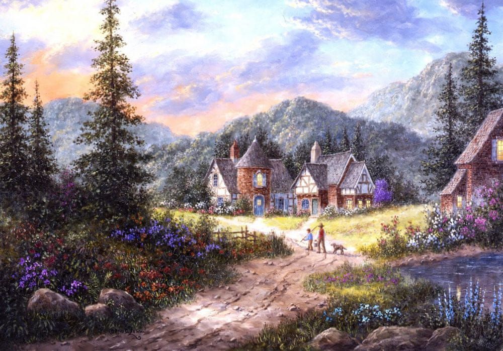 Grafika Puzzle 1000 dílků Dennis Lewan - Hills Of Bavaria - obrázek 1