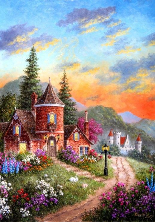 Grafika Puzzle 1000 dílků Dennis Lewan - Castle Ridge Manor - obrázek 1