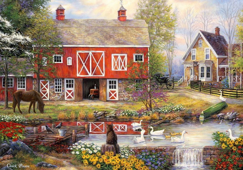 Grafika Puzzle 1000 dílků Chuck Pinson - Reflections On Country Living - obrázek 1
