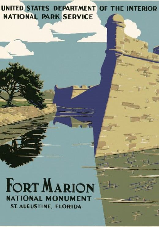 Grafika Puzzle 1000 dílků Affiche pour le Monument National de Fort Marion, 1 - obrázek 1
