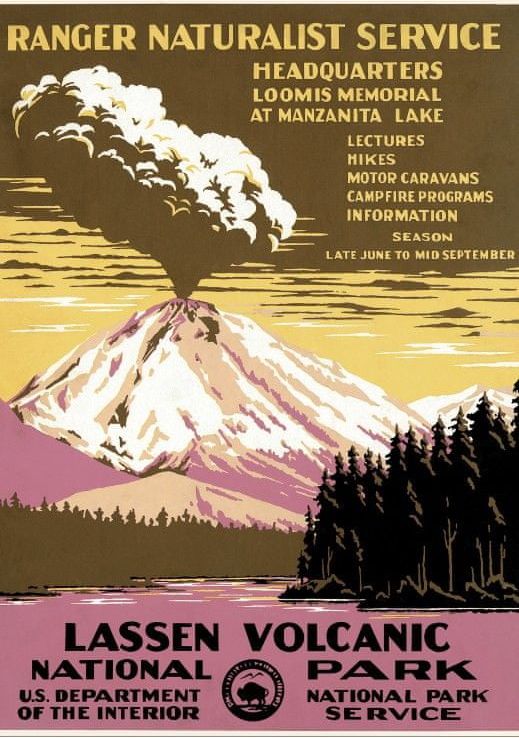 Grafika Puzzle 1000 dílků Affiche pour Le Parc National Volcanique de Lassen, - obrázek 1