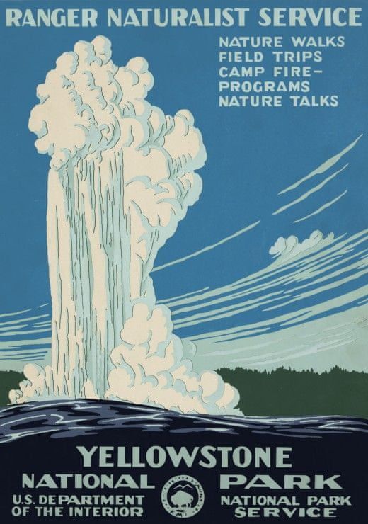 Grafika Puzzle 1000 dílků Affiche pour Le Parc National de Yellowstone, USA, - obrázek 1