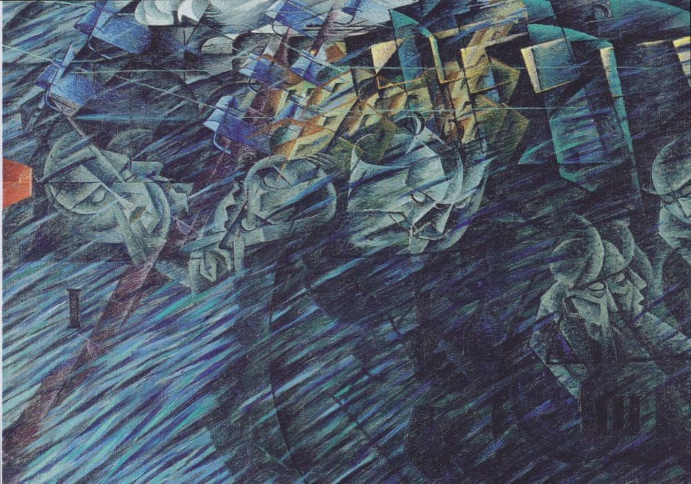 Grafika Puzzle 1000 dílků Umberto Boccioni : Stati d'animo, Quelli che vanno - obrázek 1