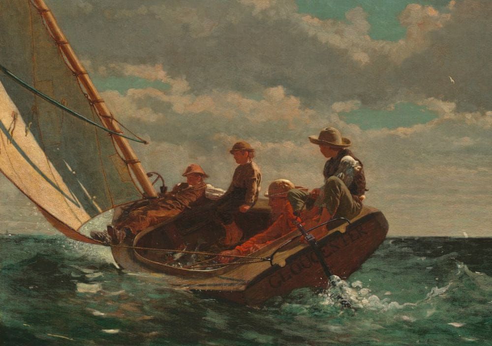 Grafika Puzzle 1000 dílků Winslow Homer : Breezing Up (A Fair Wind), 1873-187 - obrázek 1