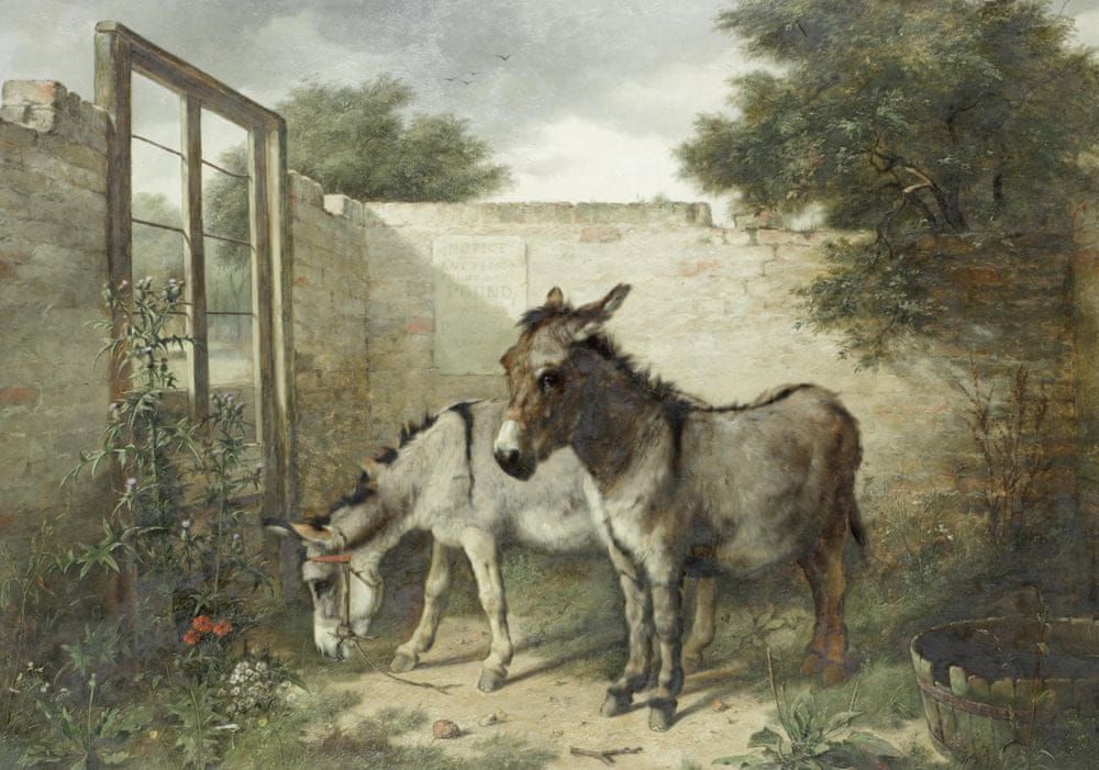 Grafika Puzzle 1000 dílků Walter Hunt : In the Pound, 1882 - obrázek 1