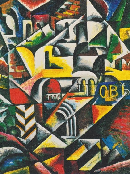 Grafika Puzzle 2000 dílků Lyoubov Popova : Paysage Urbain Cubiste, 1914 - obrázek 1