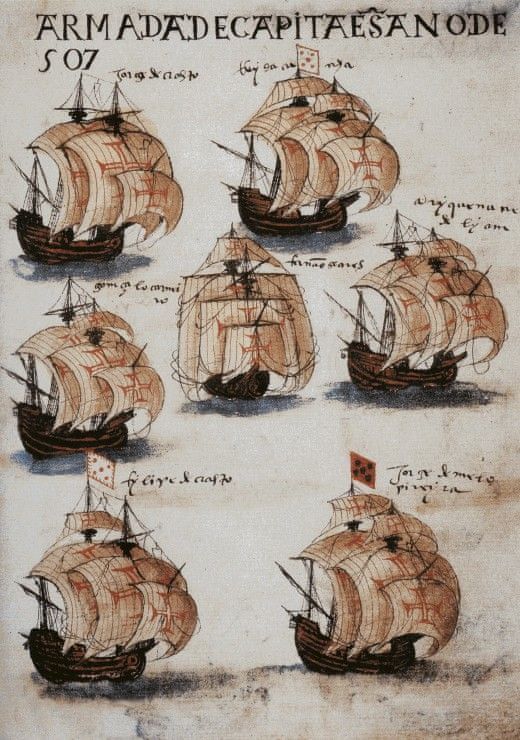 Grafika Puzzle 1000 dílků Armada portugaise, 1565 - obrázek 1