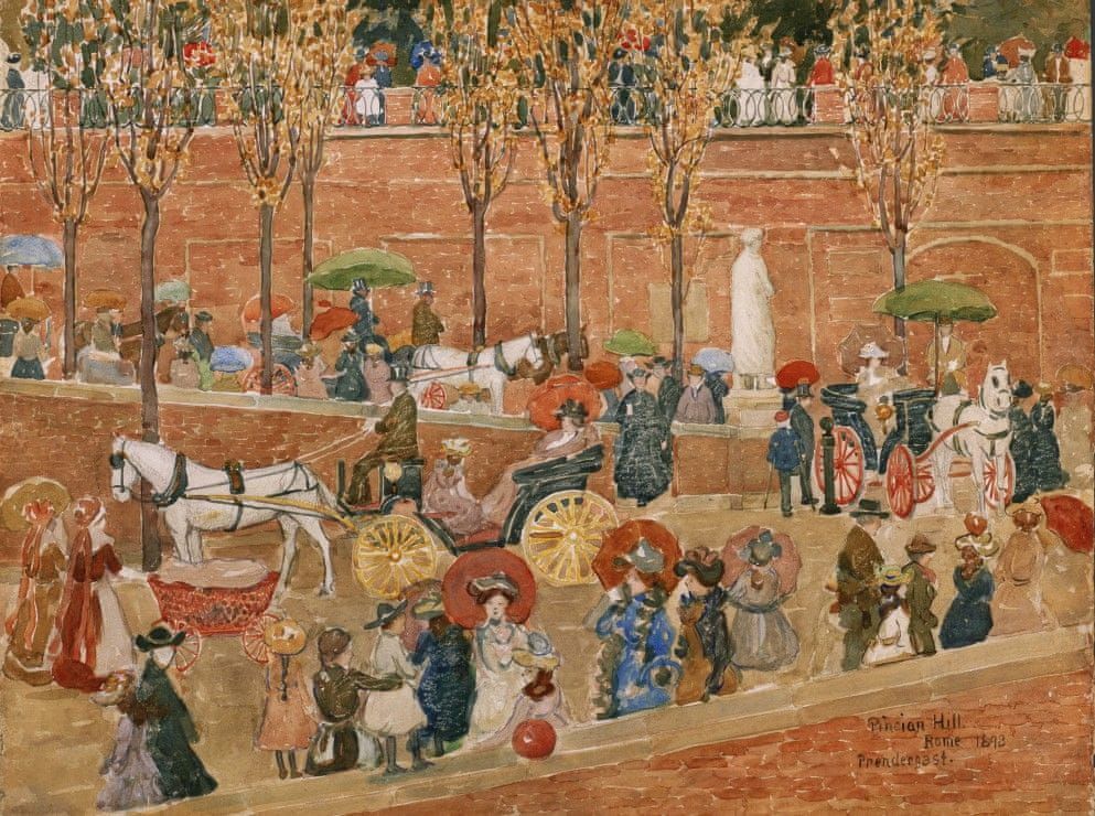 Grafika Puzzle 2000 dílků Maurice Prendergast : Le Pincio - Rome, 1898 - obrázek 1