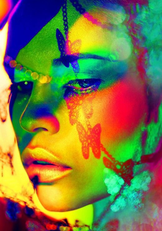 Grafika Puzzle 1000 dílků Woman Color Face Art - obrázek 1