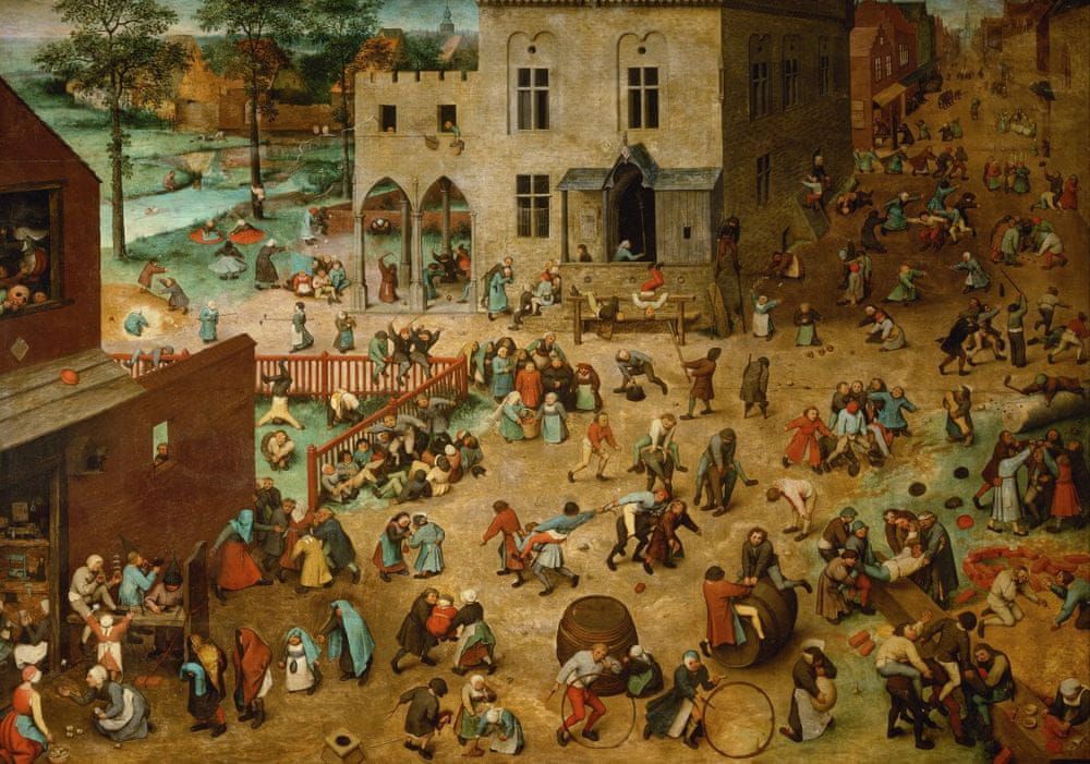 Grafika Puzzle 1000 dílků Brueghel Pieter: Children's Games, 1560 - obrázek 1