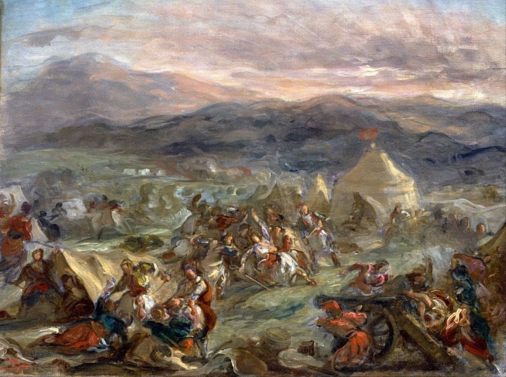Grafika Puzzle 2000 dílků Delacroix Eugène : Botzaris surprend le camp des tu - obrázek 1