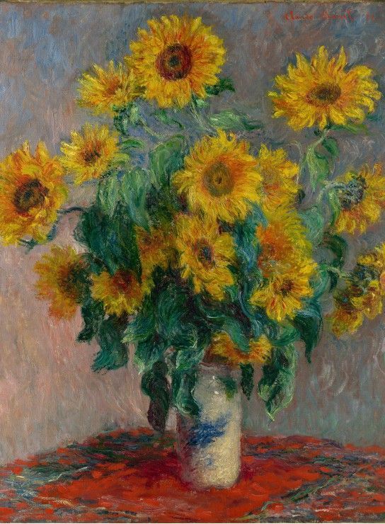 Grafika Puzzle 2000 dílků Claude Monet: Bouquet of Sunflowers, 1881 - obrázek 1