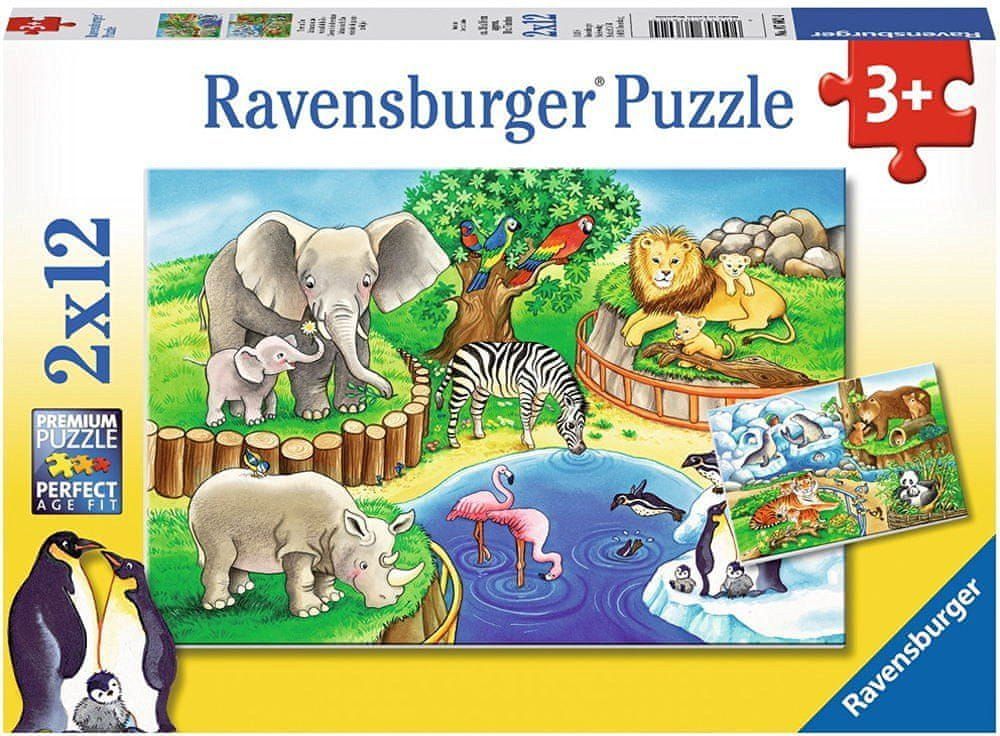 Ravensburger Zvířata v zoo 2x12 dílků - obrázek 1