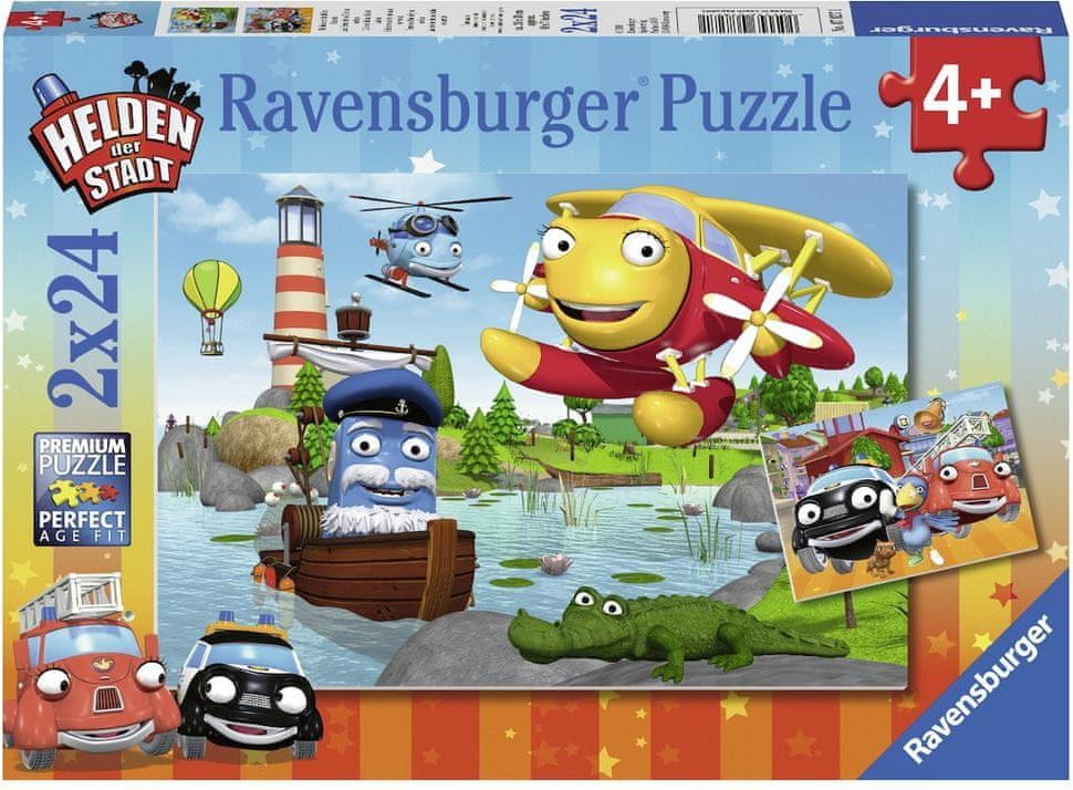 Ravensburger 2 Puzzles - Helden der Stadt - obrázek 1