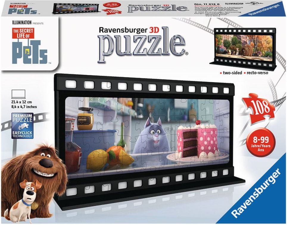 Ravensburger Puzzle 108 dílků 3D Jigsaw Puzzle - The Secret Life of Pets - obrázek 1