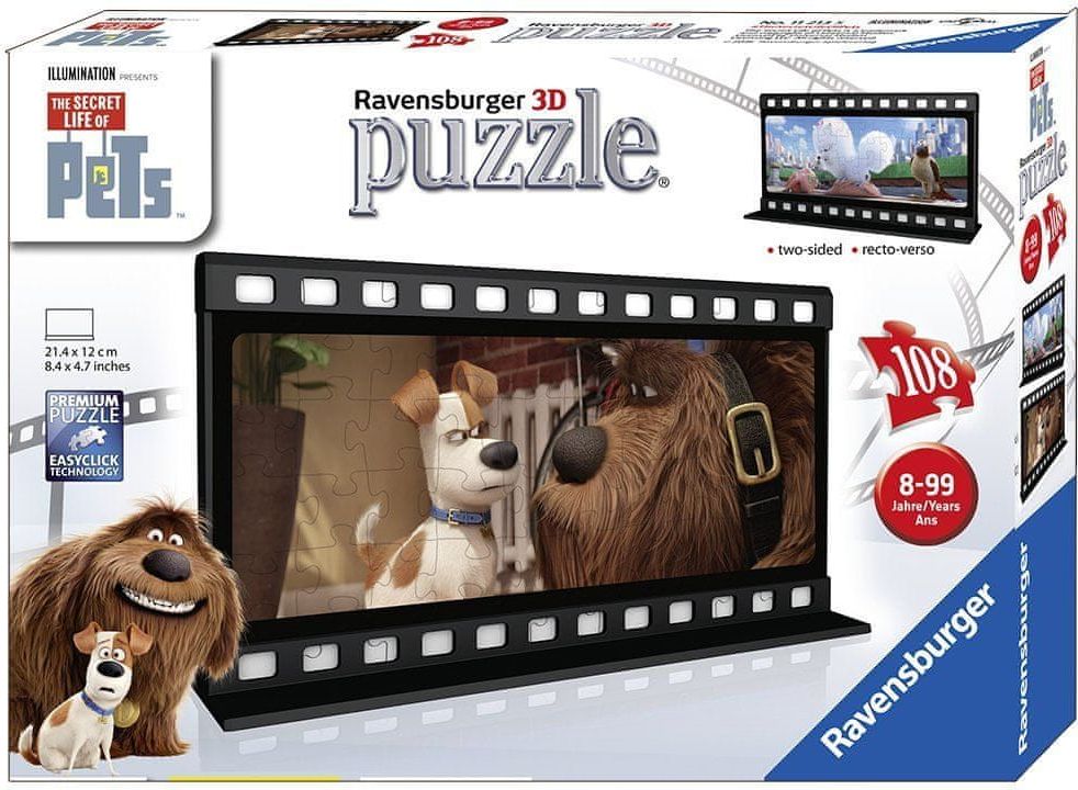 Ravensburger Puzzle 108 dílků 3D Jigsaw Puzzle - The Secret Life of Pets - obrázek 1