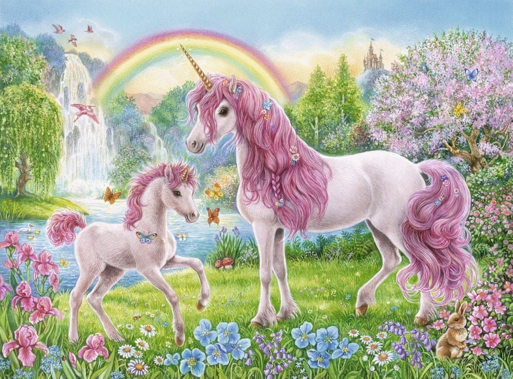 Ravensburger Puzzle 100 dílků Coloring Booklet - Magical Unicorns - obrázek 1