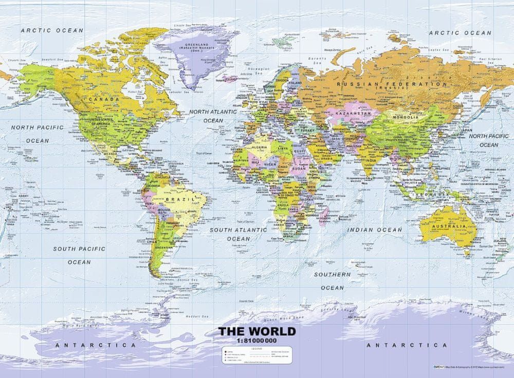 Ravensburger Puzzle 500 dílků Political World Map - obrázek 1