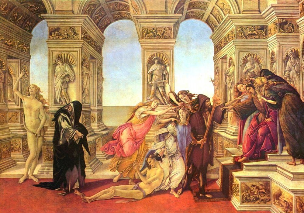 Grafika Puzzle 1000 dílků Sandro Botticelli: Calumny of Apelles, 1495-1497 - obrázek 1