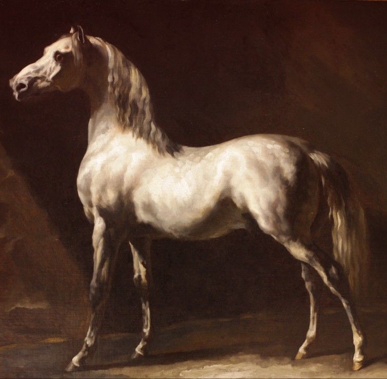 Grafika Puzzle 1500 dílků Théodore Géricault : Cheval Arabe Gris-Blanc - obrázek 1