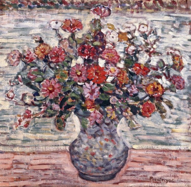 Grafika Puzzle 1500 dílků Maurice Prendergast : Fleurs dans un Vase , 1910 - - obrázek 1